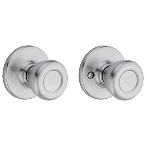 Kwikset Tylo Interior Passage Door Knob  Handle For Closet and Hallway Doors  Non-Locking Doorknob  Satin Chrome - Image 3